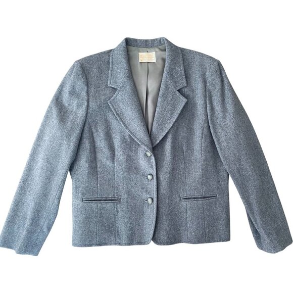 Pendleton Virgin Wool Gray Blazer Jacket Career size 18 - Picture 8 of 8